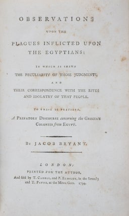 Item #40023 Observations upon the Plagues Inflicted upon the Egyptians: In which is Shewn the...