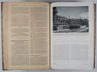 Bauwelt: Zeitschrift für das gesamte Bauwesen, 1936. Gebundene Ausgabe. Bound volume containing all the 53 issues published in 1936 including the issues devoted to the 1936 Olympic Games