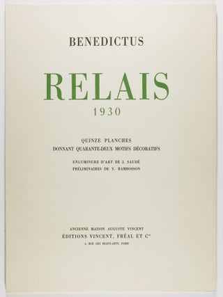Relais 1930 Quinze planches donnant quarante-deux motifs d&eacute;coratifs [COMPLETE, W/ 15 POCHOIR PLATES]
