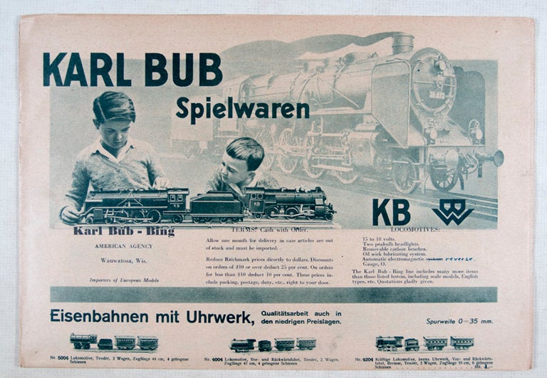 Item #40781 Karl Bub Spielwaren - KB Locomotives. KB, Karl Bub.