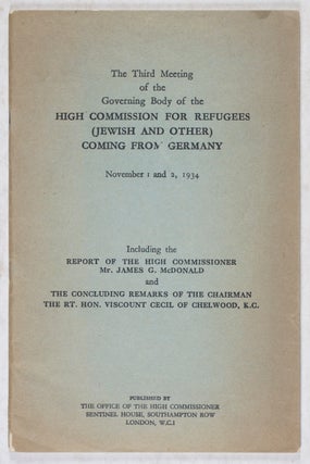 Item #40819 The Third Meeting of the Governing Body of the High Commission for Refugees (Jewish...