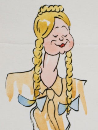 Item #40886 Original Third Reich-era artwork caricaturing various Nazi organizations. Albert...