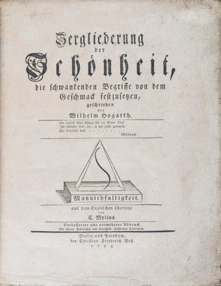 Item #40959 Zergliederung der Schönheit, die schwankenden Begriffe von dem Geschmack...