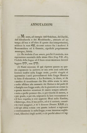 Della socialità della Legge Mosaica