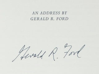 Churchill Lecture: An Address by Gerald R. Ford at the English-Speaking Union, London, England, November 30, 1983 [SIGNED]