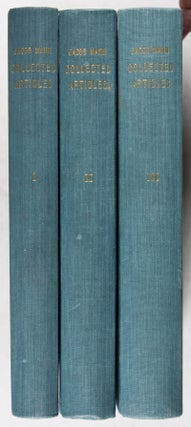 The Collected Articles of Jacob Mann: Vol. 1, Studies in Ancient and Medieval Jewish History; Vol. 2, Gaonic Studies; Vol. 3, Karaitic and Genizah Studies. 3-Vol. set (Complete)