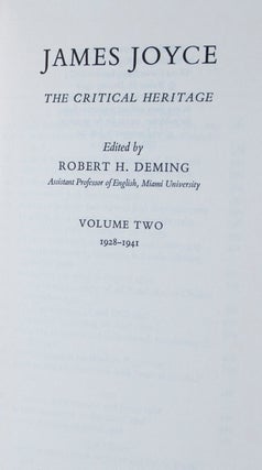 The Critical Heritage. 2 Vols.