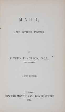 Item #41431 Maud, and Other Poems [WITH SIGNED LETTER BY THE AUTHOR TO JOHN RASHDALL]. Alfred...