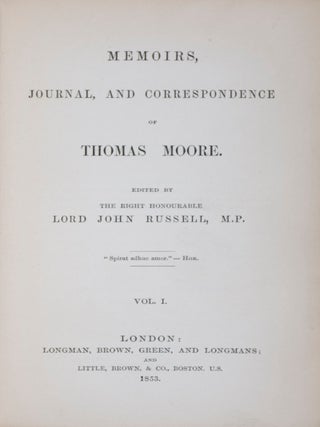 Memoirs, Journal, and Correspondence of Thomas Moore. 8-vol. set (Complete)