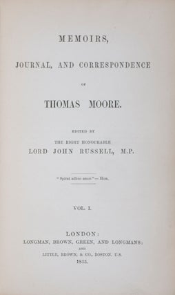 Memoirs, Journal, and Correspondence of Thomas Moore. 8-vol. set (Complete)