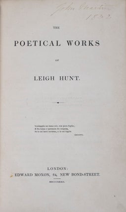 Item #41499 The Poetical Works of Leigh Hunt. Leigh Hunt