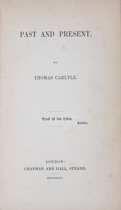 Item #41504 Past and Present. Thomas Carlyle