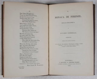 The Nun of Florence. Melo-Drama / La Monaca di Firenze. Melo-Dramma