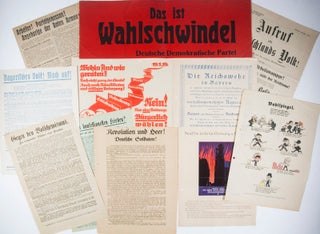 Item #41592 Collection of 73 political flyers distributed during the 1919 and 1920 electoral...