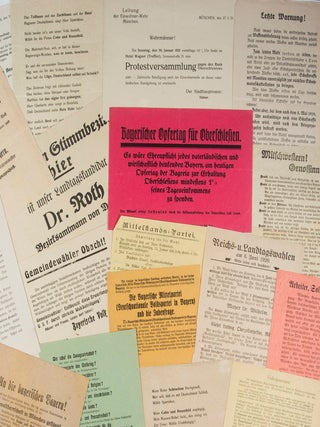 Collection of 73 political flyers distributed during the 1919 and 1920 electoral campaigns in Bavaria