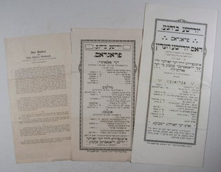 Two Programs of the Jewish Stage (Jüdische Bühne): Der Passagier & Das jüdische Herz