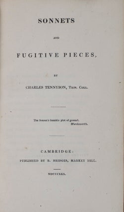 Item #42093 Sonnets and Fugitive Pieces. Charles Tennyson