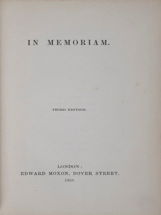 Item #42122 In Memoriam. Alfred Lord Tennyson