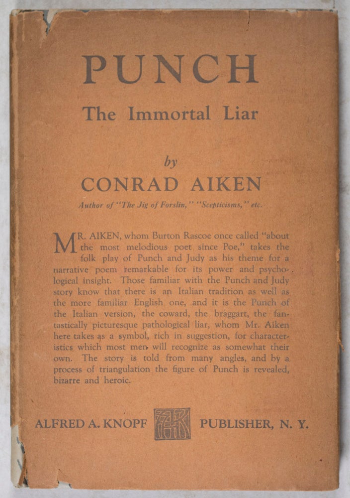 Item #42151 Punch: The Immortal Liar. Documents in His History. Conrad Aiken.