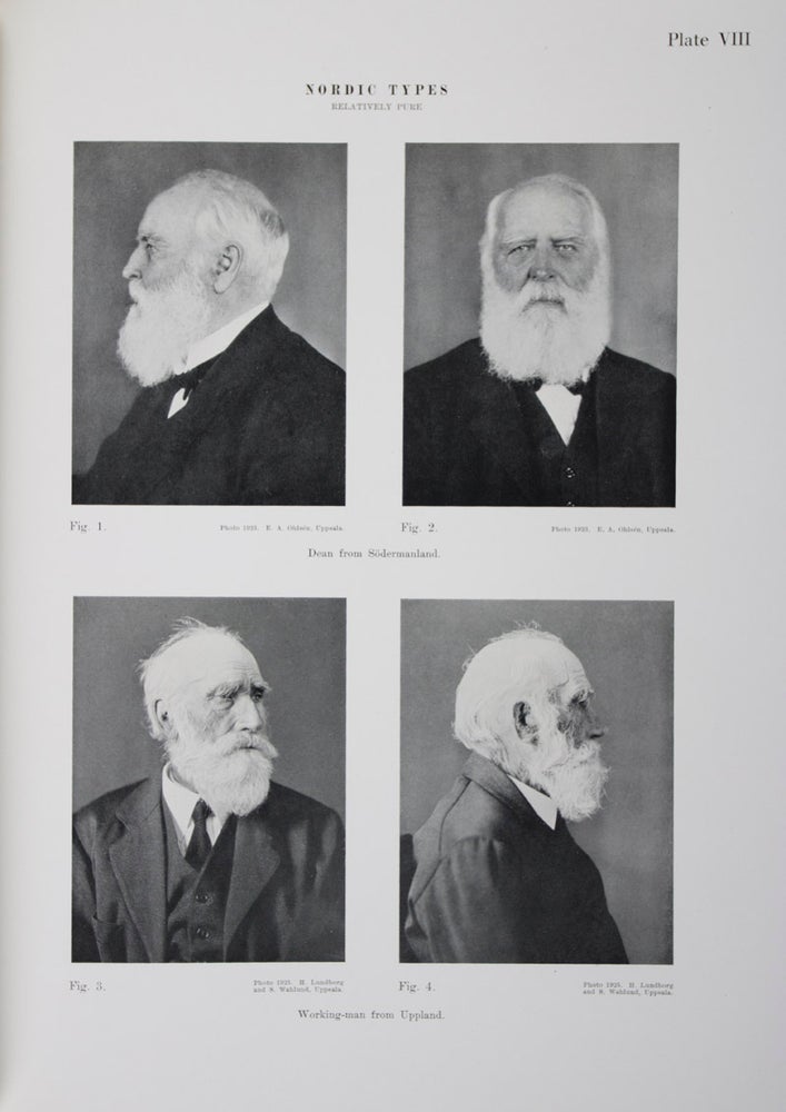 Item #42269 The Racial Characters of the Swedish Nation [WITH] The Race Biology of the Swedish Lapps Part I. Hermann Lundborg, F. J. Linders, S. Wahlund.