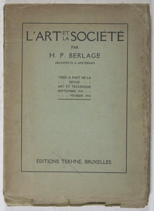 L'Art et la Société : Tirés à part de la revue "Art et Technique," septembre 1913, février 1914
