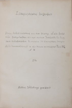 Lithographisches Skizzenbuch 1916 (lithographic sketch book) 1/30 copies