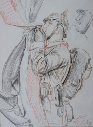 Item #42446 Max Seliger, Maler und Zeichner: 1) Soldatenstudien, meist 1915/16; 2)...