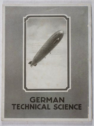 German Technical Science: Dedicated to the Members of Second World Power Conference