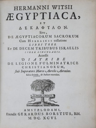 Item #42649 Aegyptiaca et Dekaphylon : sive, De Aegyptiacorum sacrorum cum Hebraicis collatione...