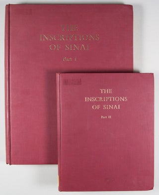 The Inscriptions of Sinai. Part I, Introduction and Plates (1952); Part II, Translations and Commentary (1955). 2-vol. set (Complete)
