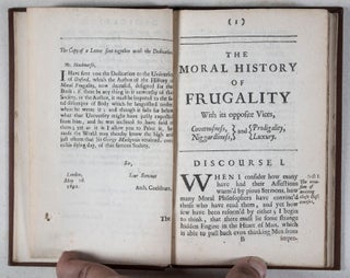 The Moral History of Frugality with its opposite Vices, Covetousness, Niggardliness, and Prodigality, Luxury