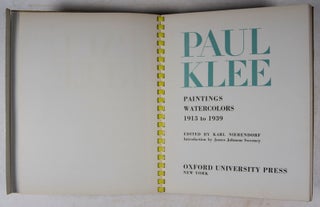 Paul Klee: Paintings Watercolors 1913 to 1939 [INSCRIBED]