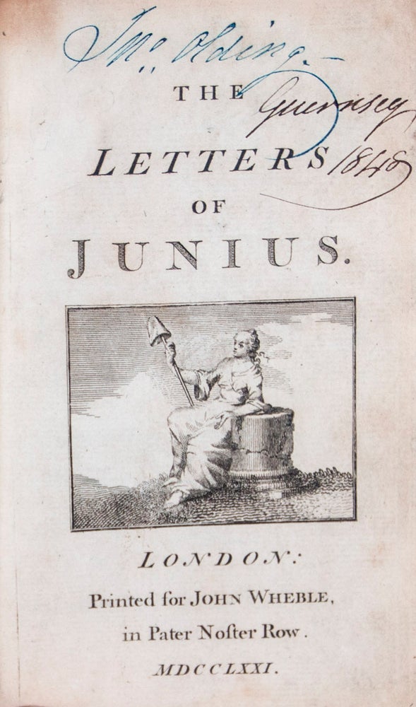 Item #42888 The Letters of Junius. 2 Vols. Junius.