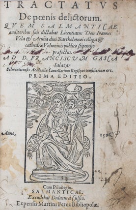 Item #43015 Tractatus de poenis delictorum, quem Salmanticae auditoribus suis dictabat...