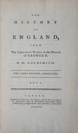 Item #43062 The History of England, From The Earliest Times to the Death of George II (complete...