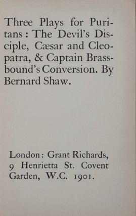 Item #43103 Works of George Bernard Shaw (9 vols.). George Bernard Shaw