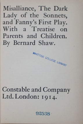 Works of George Bernard Shaw (9 vols.)