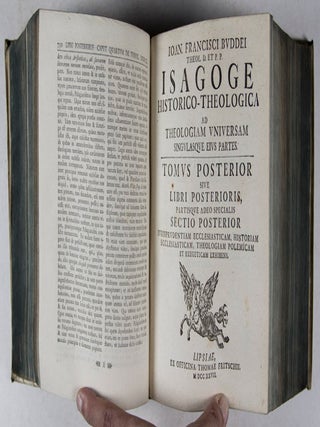 Isagoge historico-theologica ad theologiam universam singulasque eius partes. 2-vols bound in one (Complete)