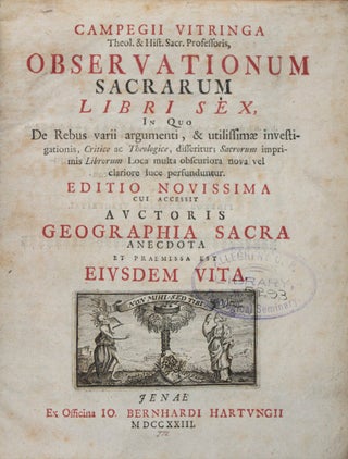 Item #43154 Observationum Sacrarum Libri Sex, In Quo De Rebus varii argumenti, & utilissimae...