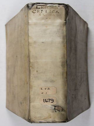 Critica Sacra. Duabus Partibus : Quarum Prima continet Observationes Philologicas & Theologicas In omnes Radices Veteris Testamenti. Secunda continet Philologicas & Theologicas Observationes In omnes Graecas Voces Novi Testamenti. Ante hac ab Eduardo Leigh,... maxima ex parte Anglice conscripta, nunc verò ab Henrico à Middoch in Latinum sermonem conversa. 2 vols. bound in one (Complete)