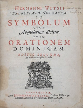 Item #43171 Exercitationes sacræ in symbolum quod Apostolorum dicitur et in Orationem Dominicam....
