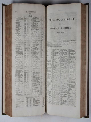 Lexicon Graeco-Latinum E Probatis Auctoribus Locupletatum, Cum Indicibus Auctis Et Correctis. Item Lexicon Etymologicum Cum Thematibus Investigatu Difficilioribus Et Anomalis, Et Jo. Meursii Glossarium Contractum. Indici Graeco Inseruntur Aliquot Verborum Millia E Scotto, Bastio, Aliisque. Accedunt Prisciani Lib. XVIII. Pars Posterior, Et Ammonius Peri Homoion Kai Diaphoron Lexeon E Cod. Ms. Reg. Musei Britannici Emendatus. Cum Opusculis Grammaticis Ex Edit. Valckenaerii.
