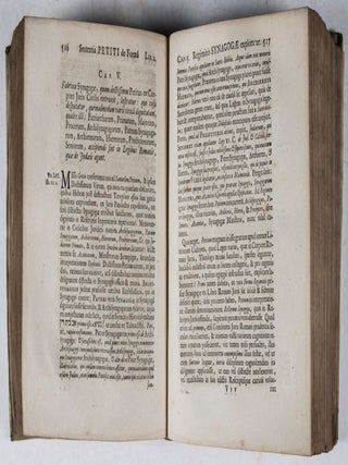 De synagoga vetere libri tres: quibus tum de nominibus, structurâ, origine, præfectis, ministris, & sacris synagogarum, agitur; tum præcipue, formam regiminis & ministerii earum in ecclesiam christianam translatam esse, demonstratur: cum prolegomenis. 2 vols bound in one (Complete)