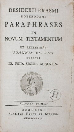 Item #43177 Paraphrases in Novum Testamentum. 3-vol. set (Complete). Desiderii Erasmi Roterodam,...