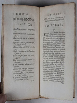 Commentarius ad Psalmos quo singulorum argumentum, tempus et hypothesis explicandi inprimis studiose inquiritur, eorumque partes continua paraphrasi et selectis observationibus illustrantur. 6-vol. set (Complete)