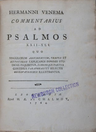 Commentarius ad Psalmos quo singulorum argumentum, tempus et hypothesis explicandi inprimis studiose inquiritur, eorumque partes continua paraphrasi et selectis observationibus illustrantur. 6-vol. set (Complete)