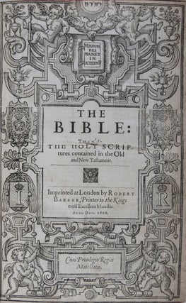 Item #43241 The Bible, that is, the Holy Scriptures contained in the Old and New Testament....