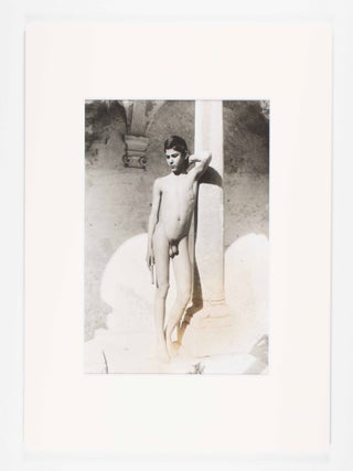 Collection of 68 photographs by the Prussian photographer Baron Wilhelm von Gloeden; (1856-1931) Italian boys of Taormina, Sicily with classical accoutrements in outdoor settings.