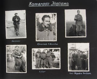 UNIQUE FULLY ANNOTATED PHOTO ALBUM WITH 718 SILVER GELATIN PRINTS AND 164 MEMORABILIA DOCUMENTING THE 6-MONTH VOLUNTARY SERVICE OF WILHELM HEYN, A GERMAN STAFF SERGEANT IN THE LEGION CONDOR DURING THE SPANISH CIVIL WAR (1936-1939)
