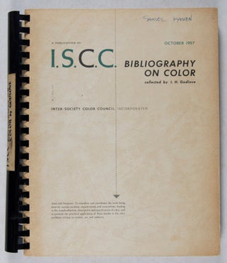Item #43476 Bibliography on Color from the Inter-Society Color Council News Letter, 1936–1954....